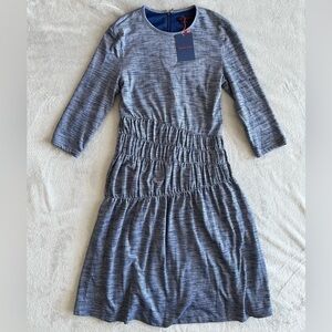Madison & Park Blue A Line Dress 3/4 Sleeves Size XS